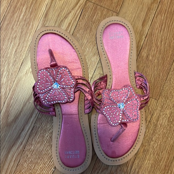 Stuart Weizman slip on satin slippers - Picture 1 of 5